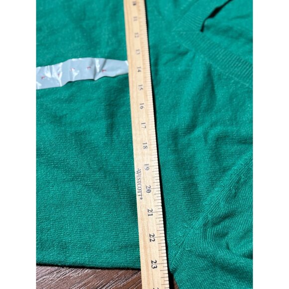 NEW Old Navy  Womens L Green V-Neck Sweater Cotton Bleand Long sleeve Pullover - Picture 6 of 8